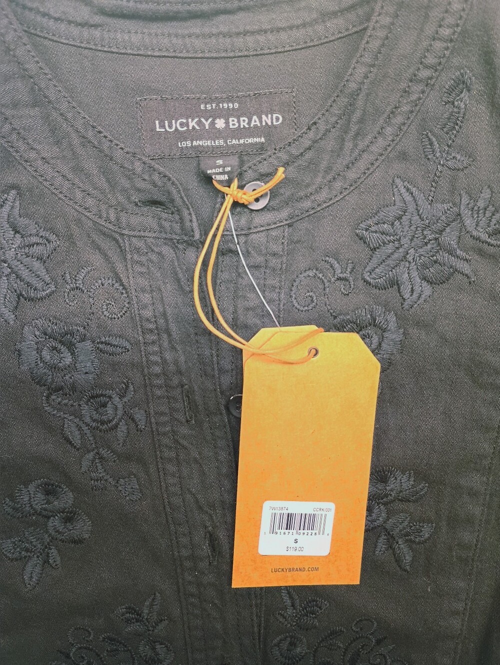 Lucky Brand Women's Black Button-Front Tunic Dress - Picture 5 of 7